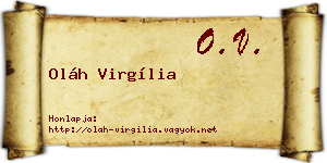 Oláh Virgília névjegykártya