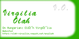 virgilia olah business card